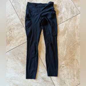 Lululemon black leggings, 23”, with pockets, size 4.